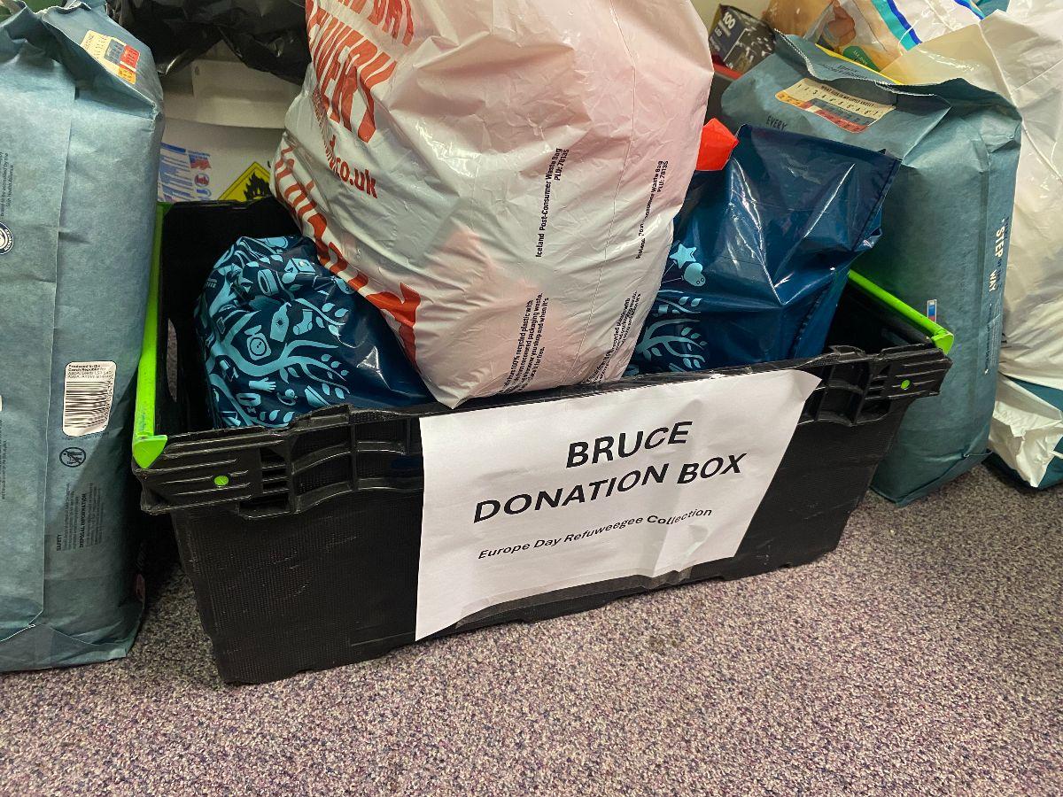 Gathering donations for ‘Refuweegee’ a Refugee charity in Glasgow.